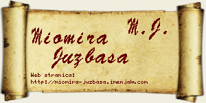 Miomira Juzbaša vizit kartica